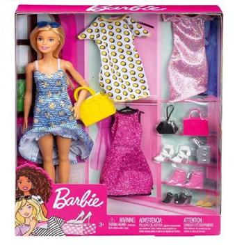 Conjunto Closet Armário De Luxo Da Boneca Menina Loira Barbie - Acompanha  Roupas Roupinhas E Acessórios - Mattel Brinquedos