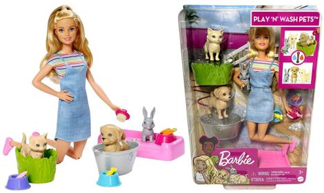 Conjunto Boneca Menina Barbie Loira Articulada - Salão De Manicure -  Acompanha Pet Filhote Cachorro E Acessórios De Spa Pedicure - Mattel -  Boneca Barbie - Magazine Luiza