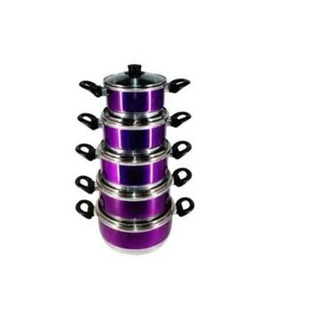 Conjunto De 5 Panelas Roxas Com Tampa De Vidro - Cod:Pl0124 - Plug Lar ...