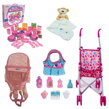 Conjunto de Brinquedos de Meninas Para Bonecas Princesa Rosa - DM Toys ...