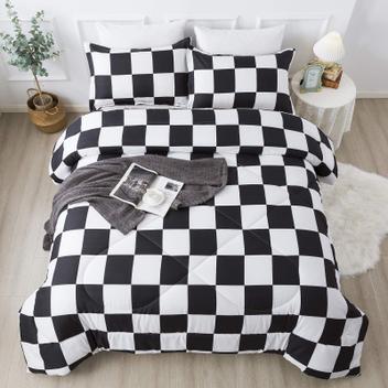 Andency - Set di biancheria da letto queen size, vintage (228 x 228 cm
