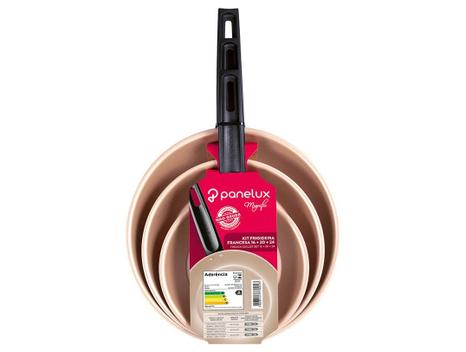 Conjunto de Frigideiras Antiaderente Panelux Magnific Cereja 3 Peças
