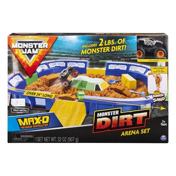 Conjunto de jogos Monster Jam Monster Dirt Arena com 0,9 kg de