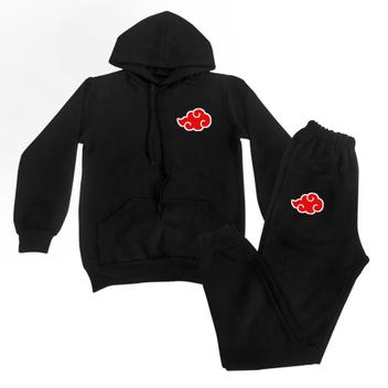 Conjunto de Moletom Naruto Nuvem Akatsuki Infantil com Capuz