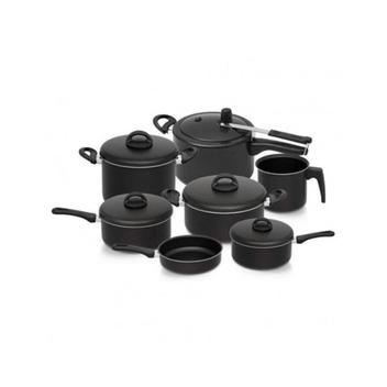 Conjunto De Panelas Teflon Super 07 Peças Panela de Pressão - Aluminio ...
