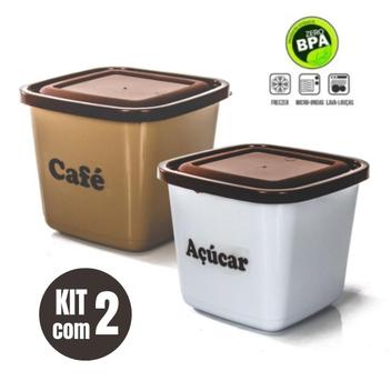 Kit Porta Mantimento Café + Açúcar 1,75L - Stars Produtos de Limpeza -  Cuiabá e Várzea Grande