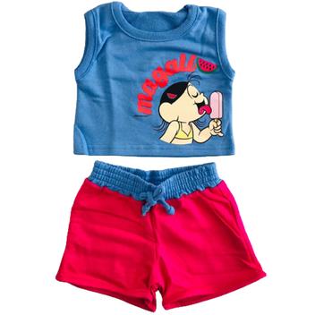 Conjunto Infantil Verão Barbie Girl Blusa Baby Look e Short Jeans Roupa da  Barbie Pink Menina 5790 - Brink Kids - Conjunto Infantil - Magazine Luiza