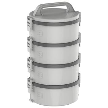 Tekcor Conjunto Marmita Térmica 4 Unidades Cinza Tekcor - Soprano - Marmitas ...