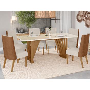 Conjunto Mesa de Jantar Adriana com 08 Cadeiras Adriana New