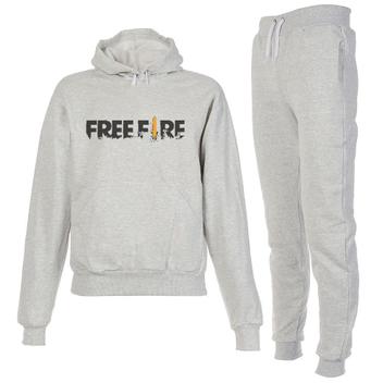 Conjunto Moletom Free Fire Infantil Juvenil Peluciado Preto