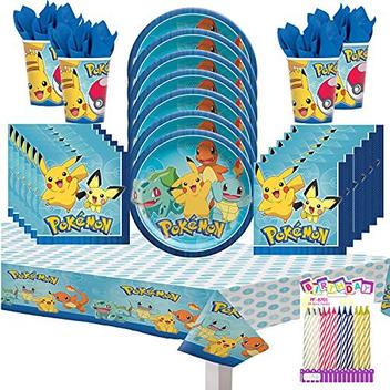 Amscan Conjunto de velas de personagens de aniversário Pokemon – 4 peças,  172408