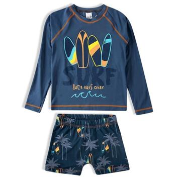 Conjunto Praia Infantil Menino Tip Top Blusa Manga Longa e Sunga Surf ...