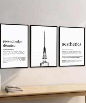 Conjunto Quadro Botox Estética Frases Procedimento