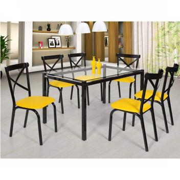 Sala de Jantar-Jogo de Mesa com 6 cadeiras-Copa-Móveis em Oferta (Novo) -  Móveis - Conjunto Habitacional Karina, Maringá 1243140648