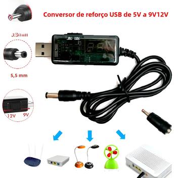 Cavo convertore boost USB DC 5V a 9V 12V Cavo step-up USB da USB a DC 5.5x2.1mm 3.5x1.35mm Adattatore di alimentazione USB Alimentazione UBS  502