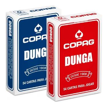 Kit com 2 Jogos de Cartas Baralho Vermelho e Azul Dunga Copag