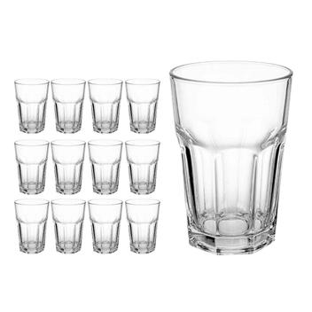 Copo de Vidro 350ml Vitamina Transparentes Drink 12 Unidades
