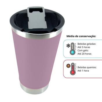 Copo Térmico Café Chá Cerveja Inox 450ml 5 Cores + Cordão