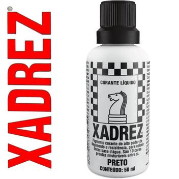 Corante liquido tinta xadrez bisnaga com 10 unidades