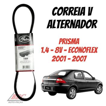 Correia V Alternador Prisma 1.4 - 8V - EconoFlex - 2001 ate 2007 - GIR ...