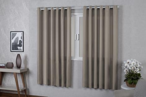 Oferta ecvaz - Cortina 2,00x1,40 Oxford Quarto Sala Cozinha Avelã - Magazine Luiza
