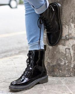 bota coturno quiz verniz tratorada