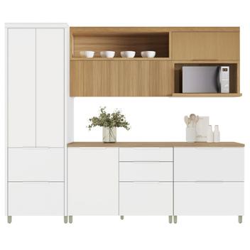 Cozinha 5 Peças Marquesa 6 Portas 6 Gavetas 100 MDF Nesher - Cozinha