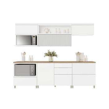 Cozinha Completa 100% MDF 6 Peças Nesher Marquesa Branco - Cozinha