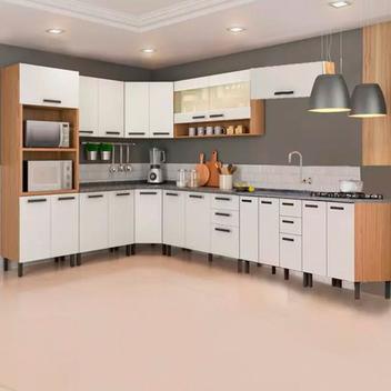 Cozinha Completa Modulada New Jazz 21 Portas 4 Gavetas MDF