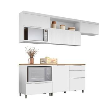 Cozinha Modulada 100% MDF 5 Peças Nesher Marquesa Branco - Cozinha
