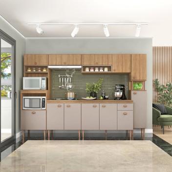 Cozinha Modulada Marti com Tampo 7 Peças - Fellicci - Cozinha