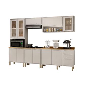 Cozinha Modulada Paris Com Três Portas Com Vidro 5 Peças-Sallêto Móveis -  Castelo dos Móveis