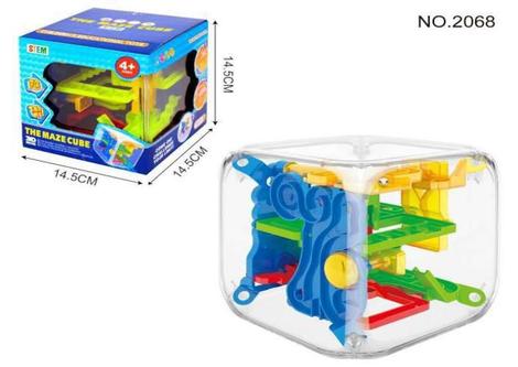 Cubo Labirinto 3D 2-in-1 – Puzzle Sfera Con Percorsi E Pallina Per Sviluppare Logica E Coordinazione