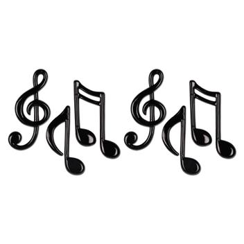 Decoração: Beistle Molded Plastic Notes Music 11 - 14 cm, 6 unidades ...