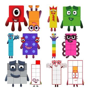 Decoração De Festa Number Blocks- 12 Displays De 20cm Totens - RS ...