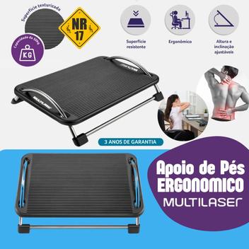 Descanso Ergonômico Para Pés Apoio Pé Regulagem Escritório - Multilaser ...