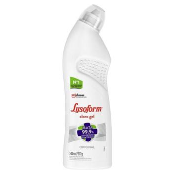 Desinfetante Lysoform Uso Geral Cloro em Gel Original 500ml - Água ...