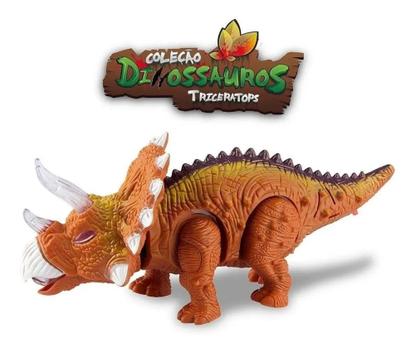 Dinossauro Robô Triceratops com Luz e Som Sakes - minipreco