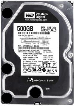 Disco Rígido Interno Western Digital 500Gb Sata Wd5001Aals - HD Interno ...