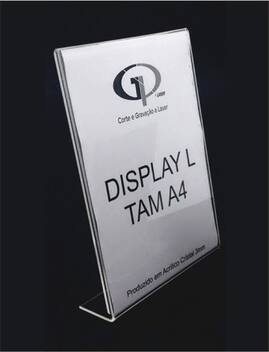 Display Informativo Display de Mesa para Papel A4 em Acrílico Legítimo - GP LASER - Display ...