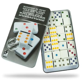 Jogo De Domino Profissional Osso 28 Peças Coloridos - MB UTILIDADES