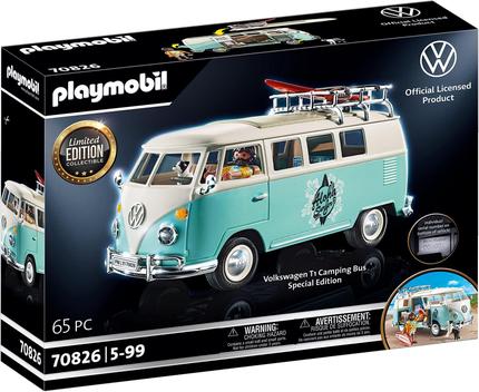 Edição especial do ônibus de acampamento Toy Playmobil Volkswagen