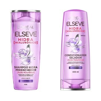 Elseve Shampoo + condicionador hialurônico preenchedor selador roxo - L ...