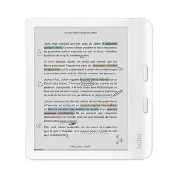 eReader Kobo Libra Colour 7 polegadas, sem brilho, impermeável
