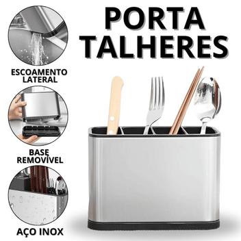 Escorredor De Talheres Inox Porta Talher Pia Escorredores De Louça ...