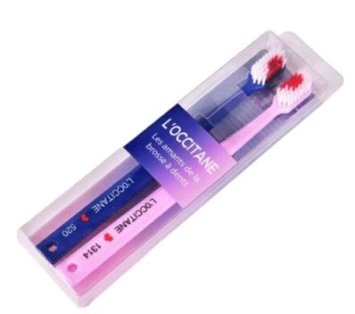 Escova de dente Duo Coração Azul/Rosa - L'ocitane - Escova de Dentes ...