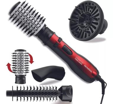 Escova Rotativa Giratória Elétrica De Cabelo Ceramic 1200w - MONDIAL ...