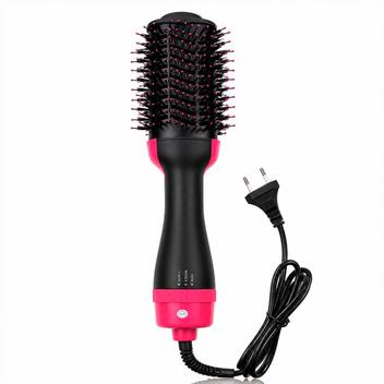 Escova Secadora Profissional Seca Alisa  E Modela Cabelo Com Cabo - Dfjn