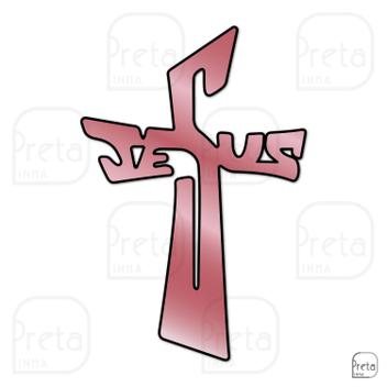 Escultura de Parede Decorativo Religião Jesus 50x33cm - Linha Preta