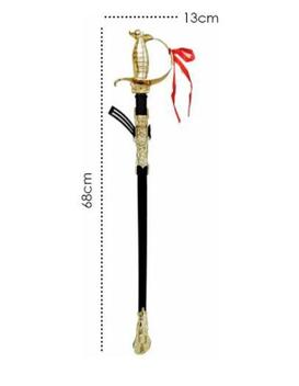 Espada pirata tipo mosquetão Fantasia - Lynx Produções artistica